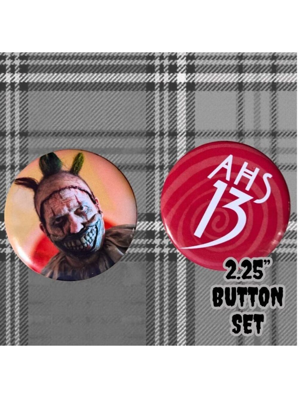 Twisty American Horror Story 13 2.25” Button Set